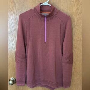 Icebreaker 3/4 Zip Wool Top Ladies Medium.